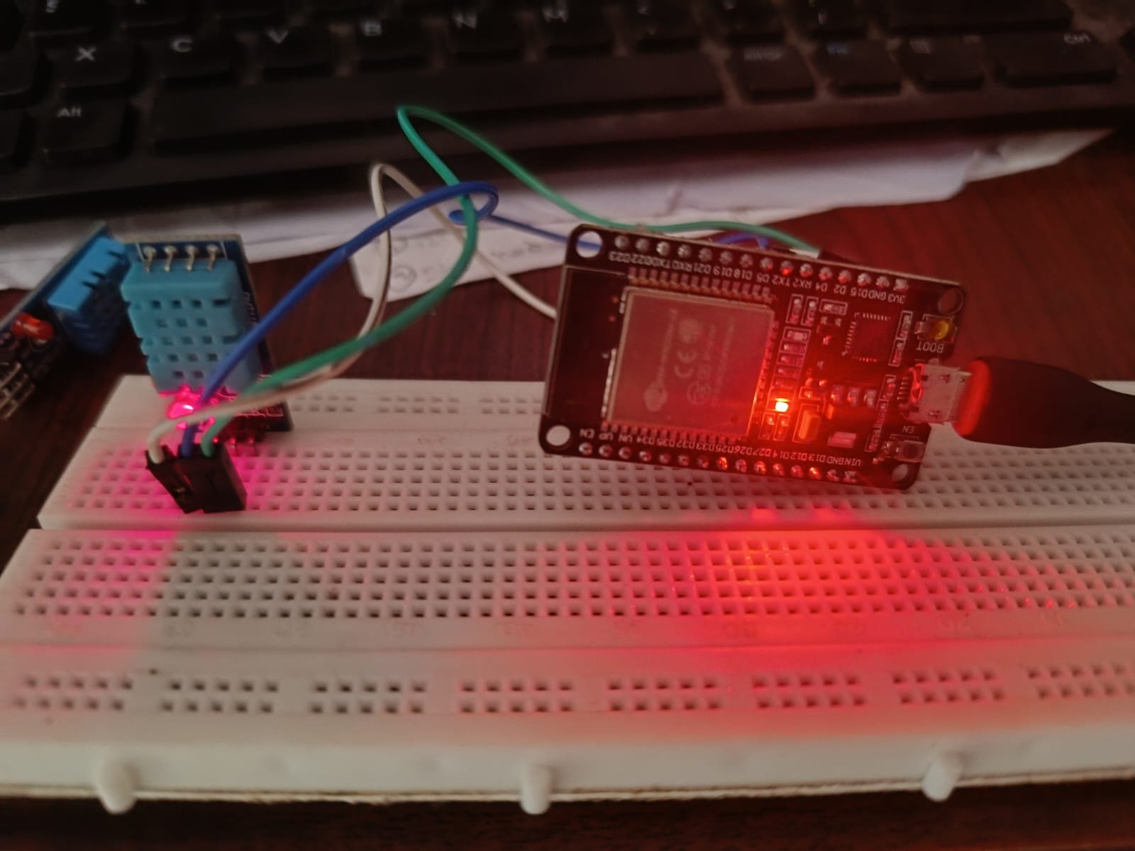 Photo of DHT11 Serial Monitor Logger