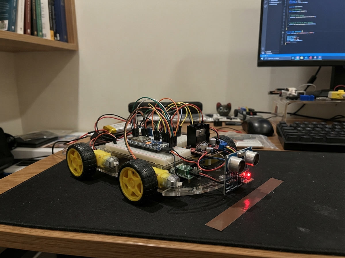 Photo of Magnetic Tape Delivery Robot