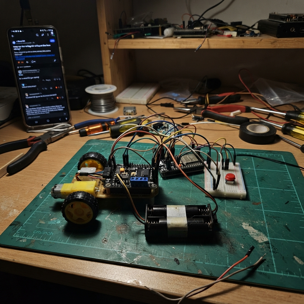 Photo of WiFi-Synced Alarm Robot