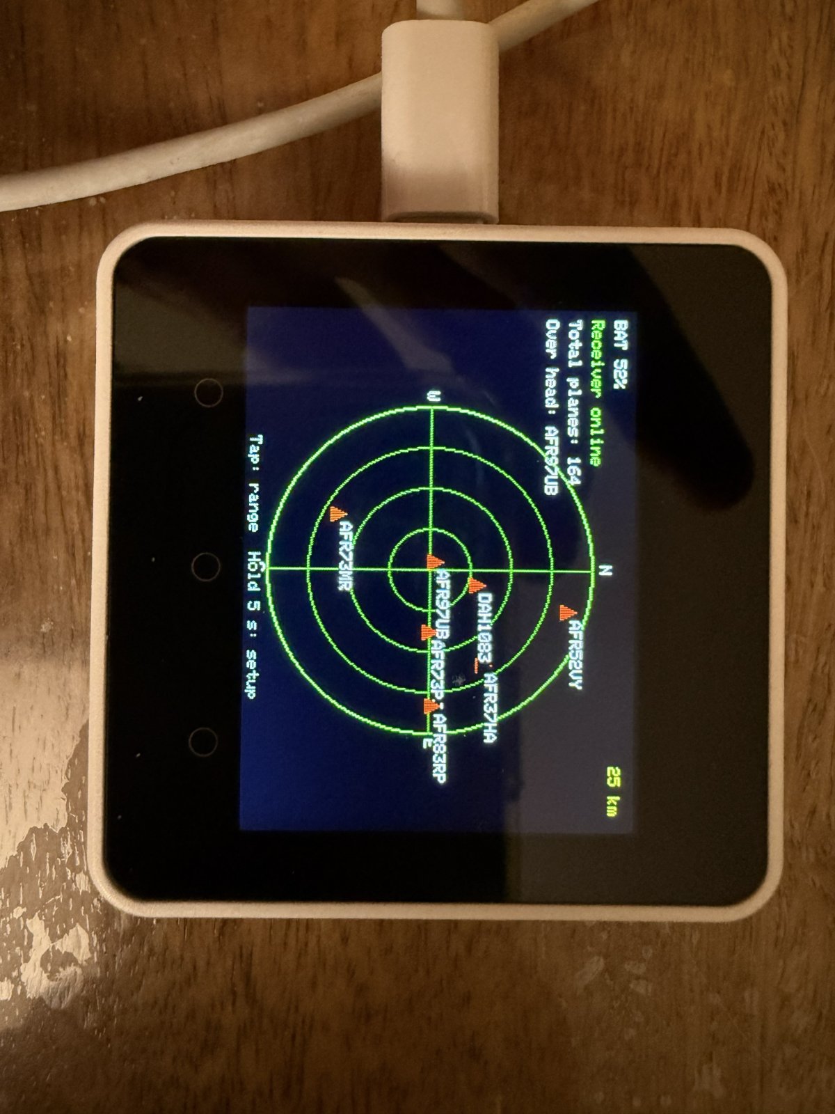 Photo of ESP32 Plane Radar Display