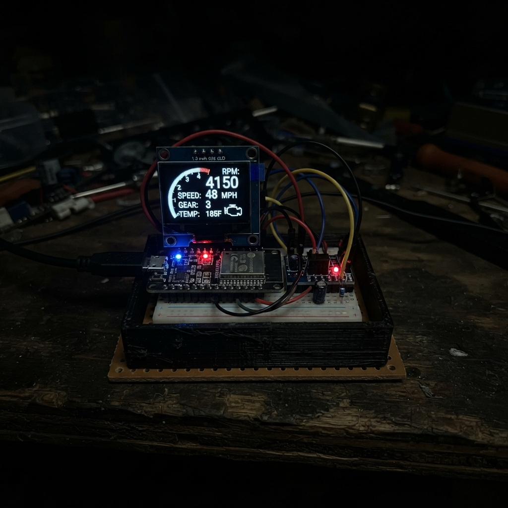 Isolated ESP32 Motorcycle Tachometer