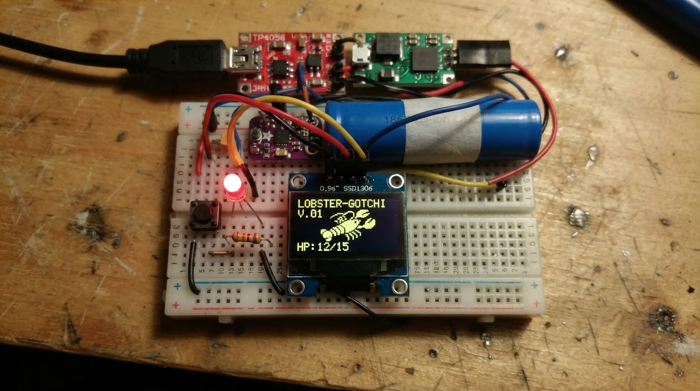 Lobster Tamagotchi Companion Bot