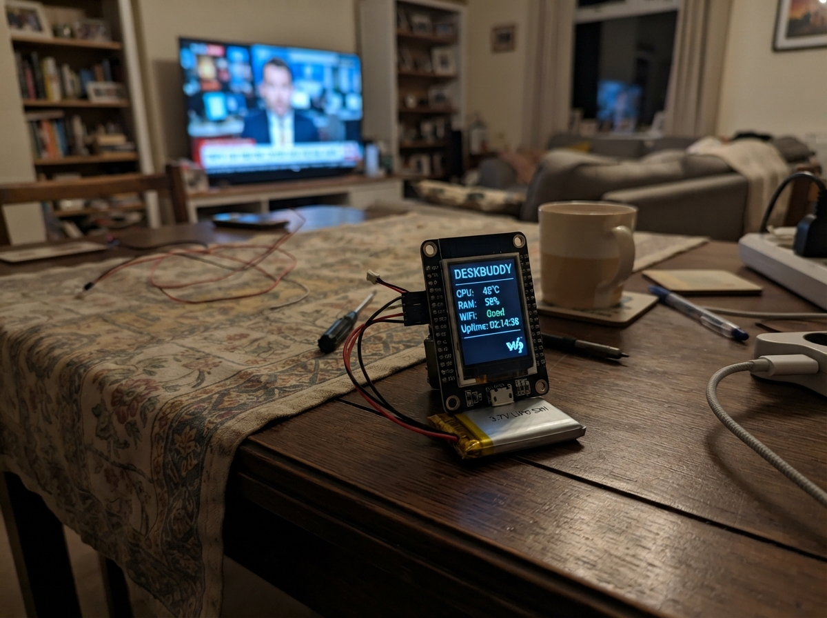 Photo of Tiny ESP DeskBuddy Dashboard