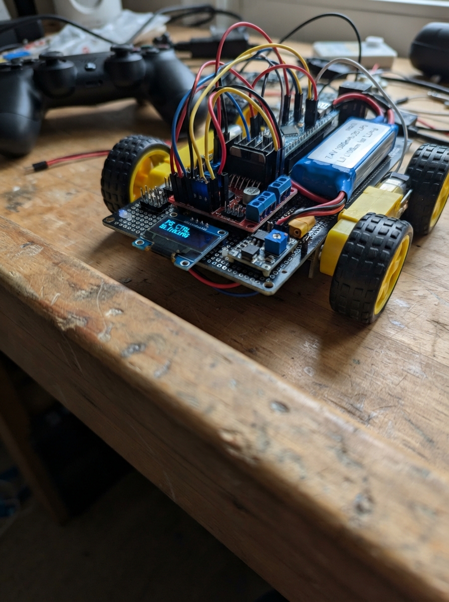 PlayStation-Controlled Blinking Rover
