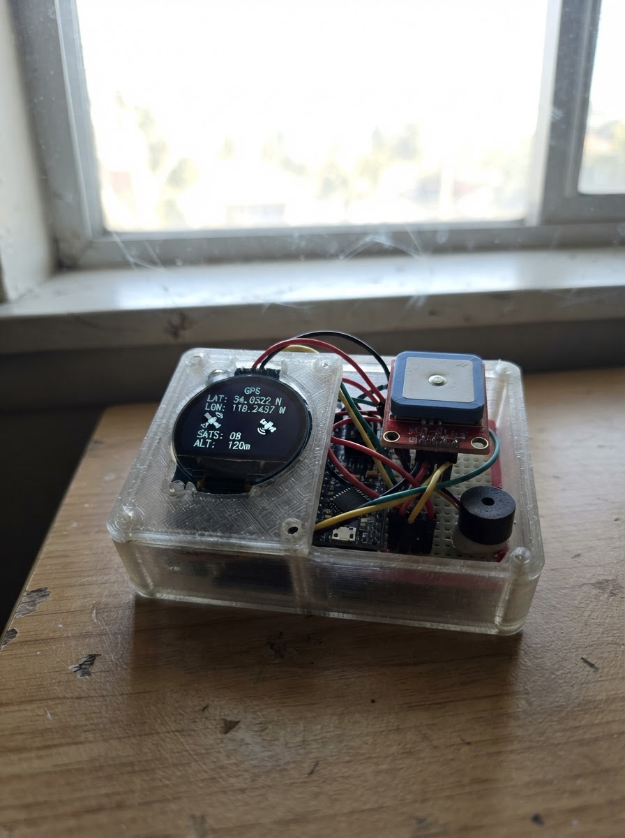 Um Projeto De Mini Gps Com Tela Redonda