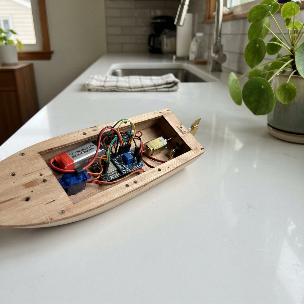 WiFi-Controlled Model Boat