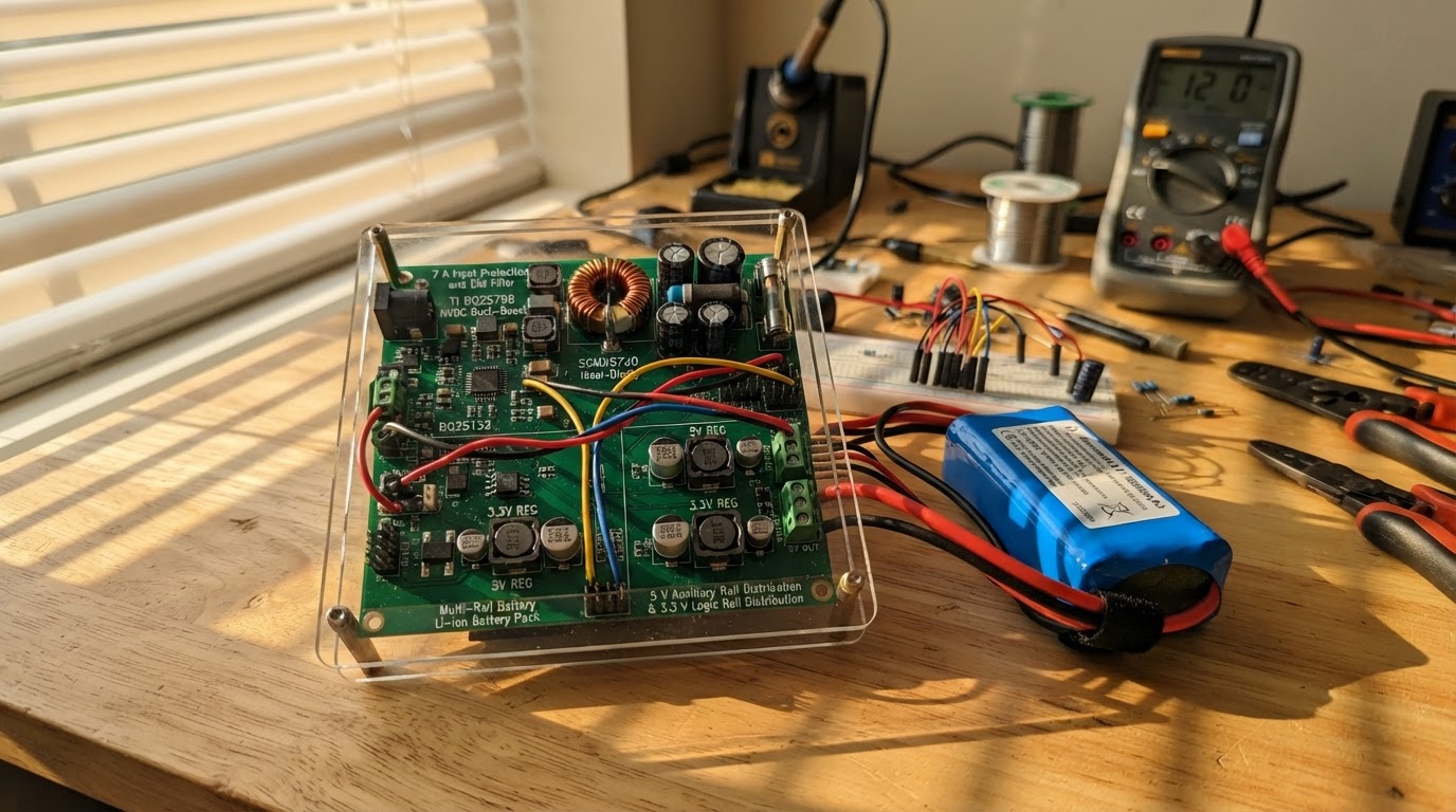 Multi-Rail Battery Power Board