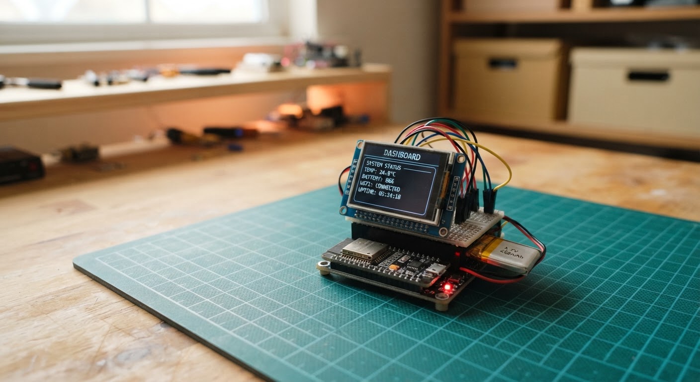 Photo of ESP32 PDA Dashboard